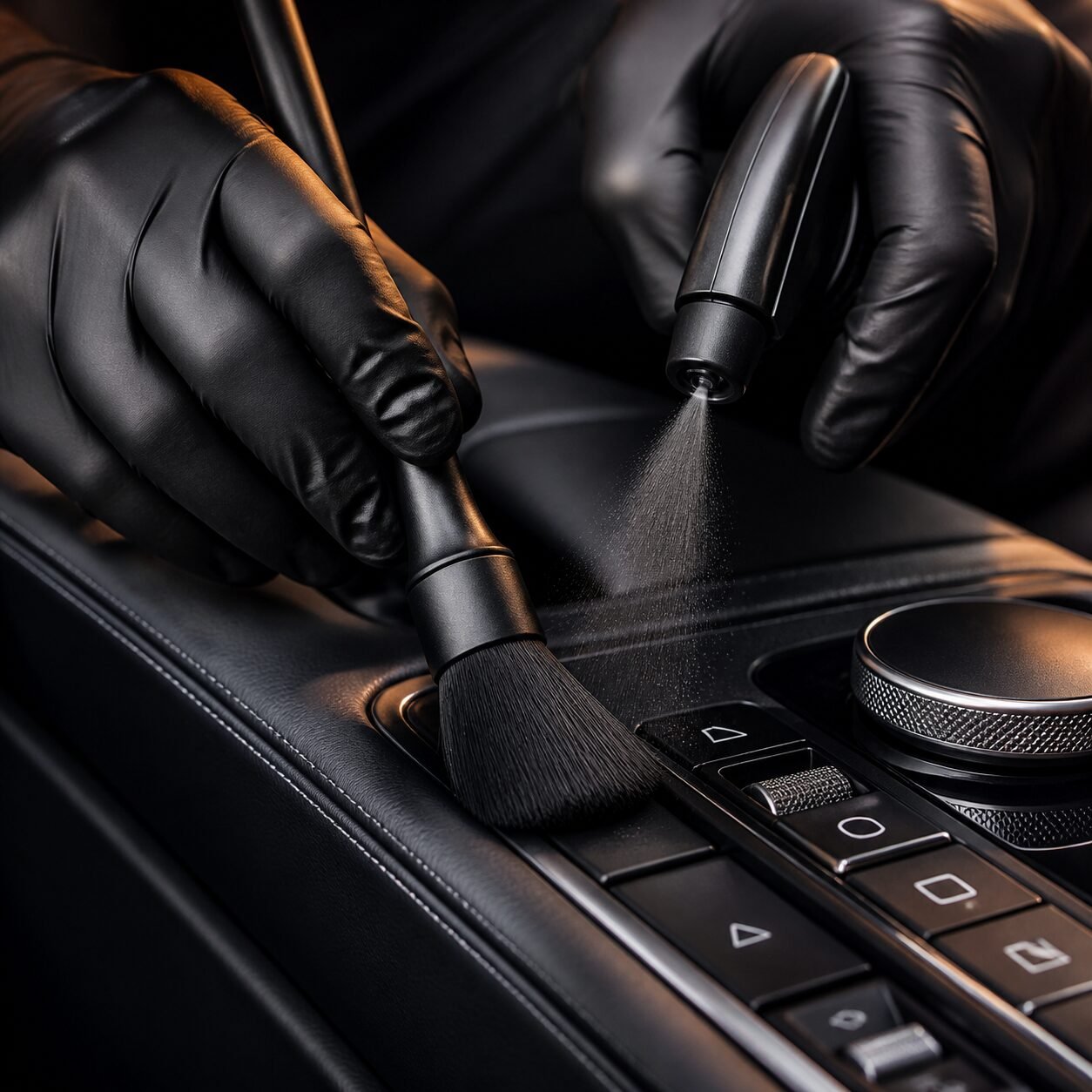 Perbandingan visual antara pengerjaan salon interior mobil Jogja biasa dengan standar detailing interior premium.