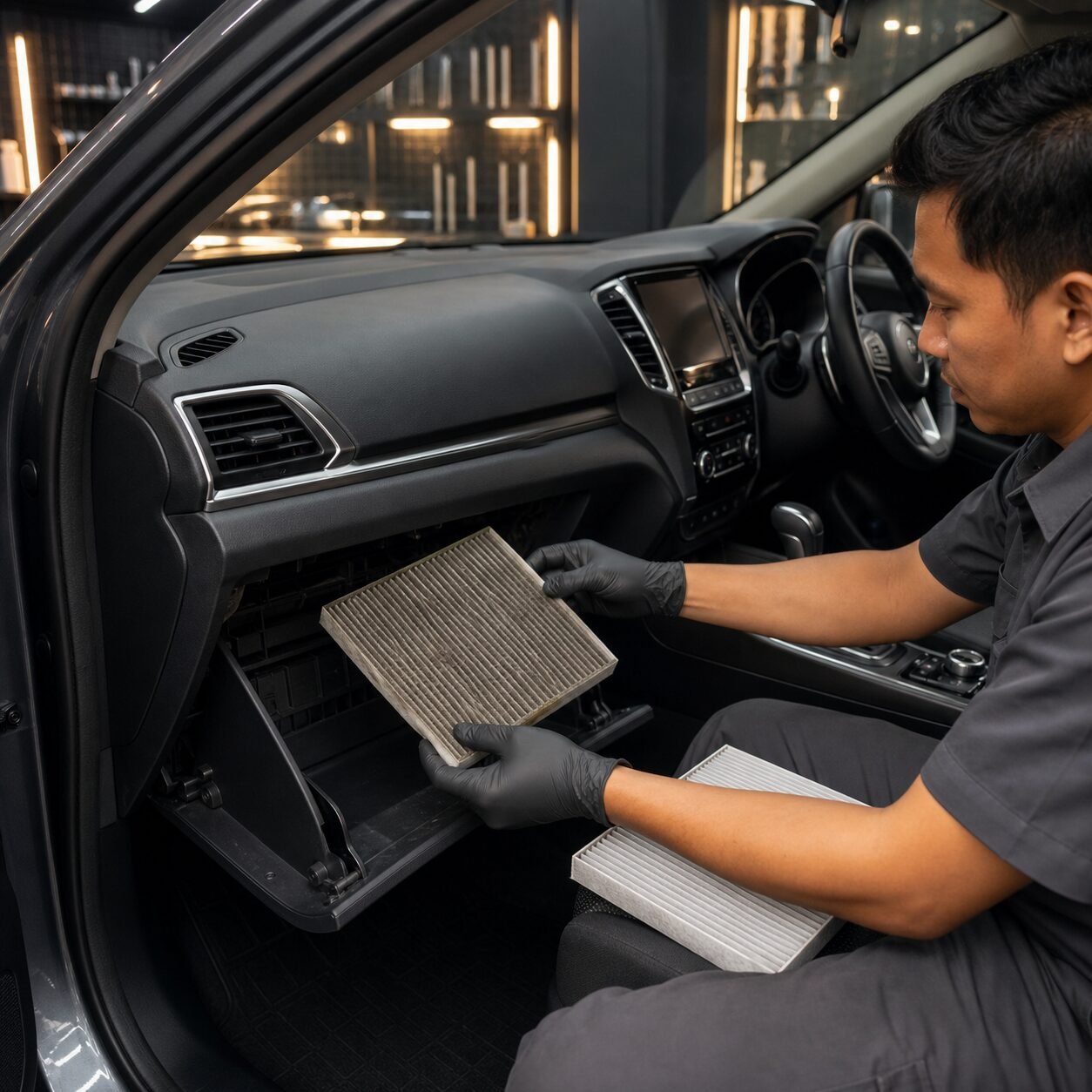 Material jok berbahan kain (fabric) membutuhkan waktu ekstraksi yang lebih lama dibandingkan material kulit.