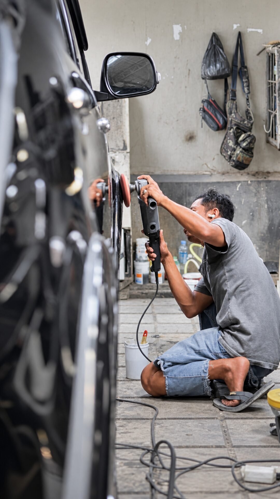 Pelanggan Zenith Motor yang puas dengan hasil layanan detailing mobil Jogja untuk paket interior dan eksterior.