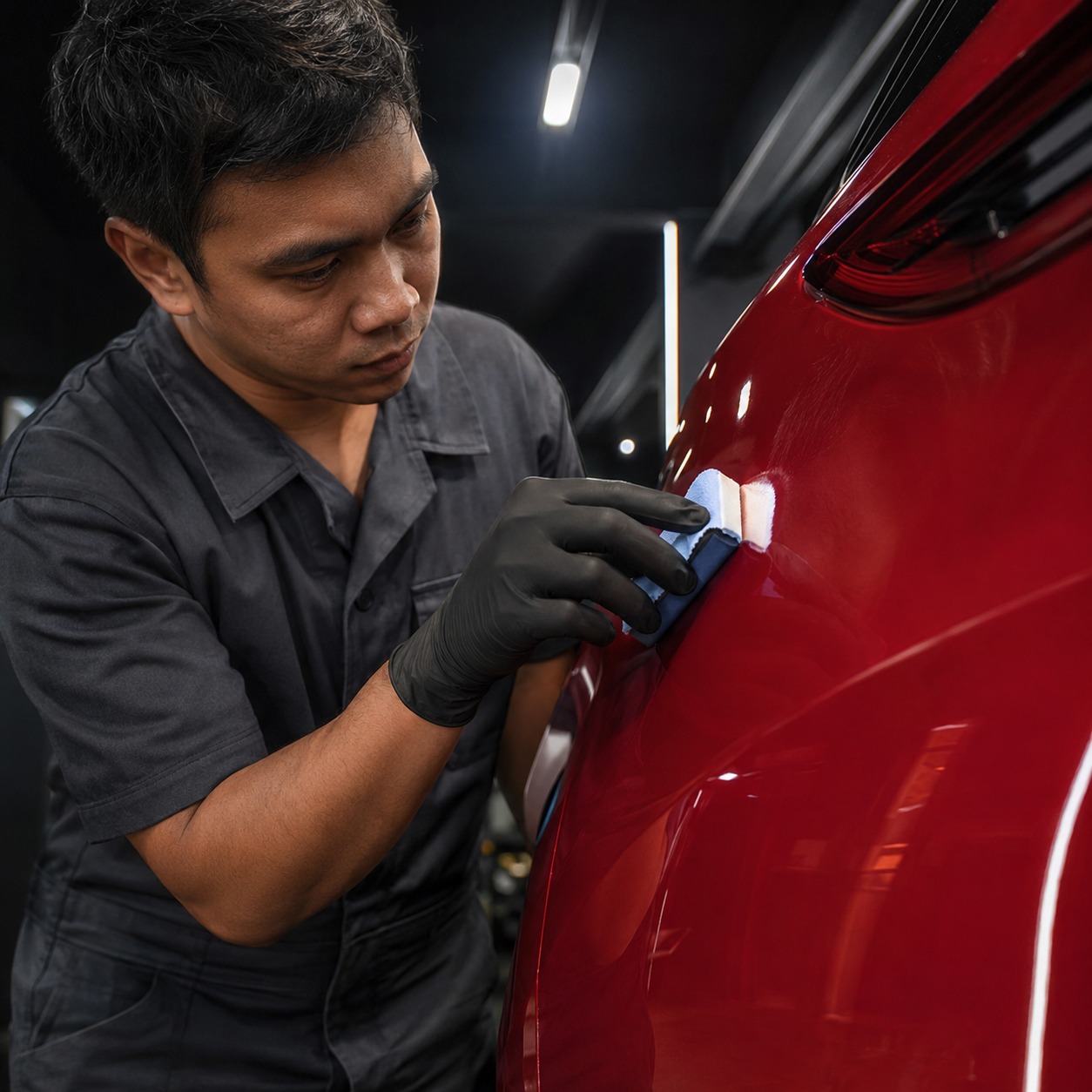 Suasana premium di Zenith Motor, bengkel coating mobil terdekat Jogja yang profesional.